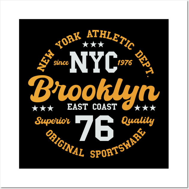 College Design New York Athletic Department Brooklyn NYC Original Sportsware Superiour Quality Wall Art by ChrisPrintShop
